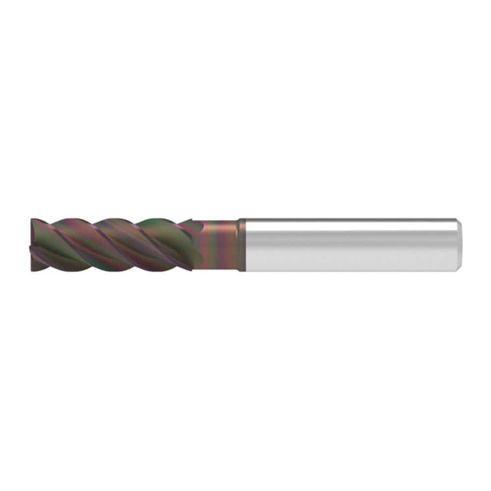 Corner Chamfer End Mill: 20.00 mm Dia, 60.00 mm LOC, 4 Flute, 0.20 mm Chamfer Width, Solid Carbide