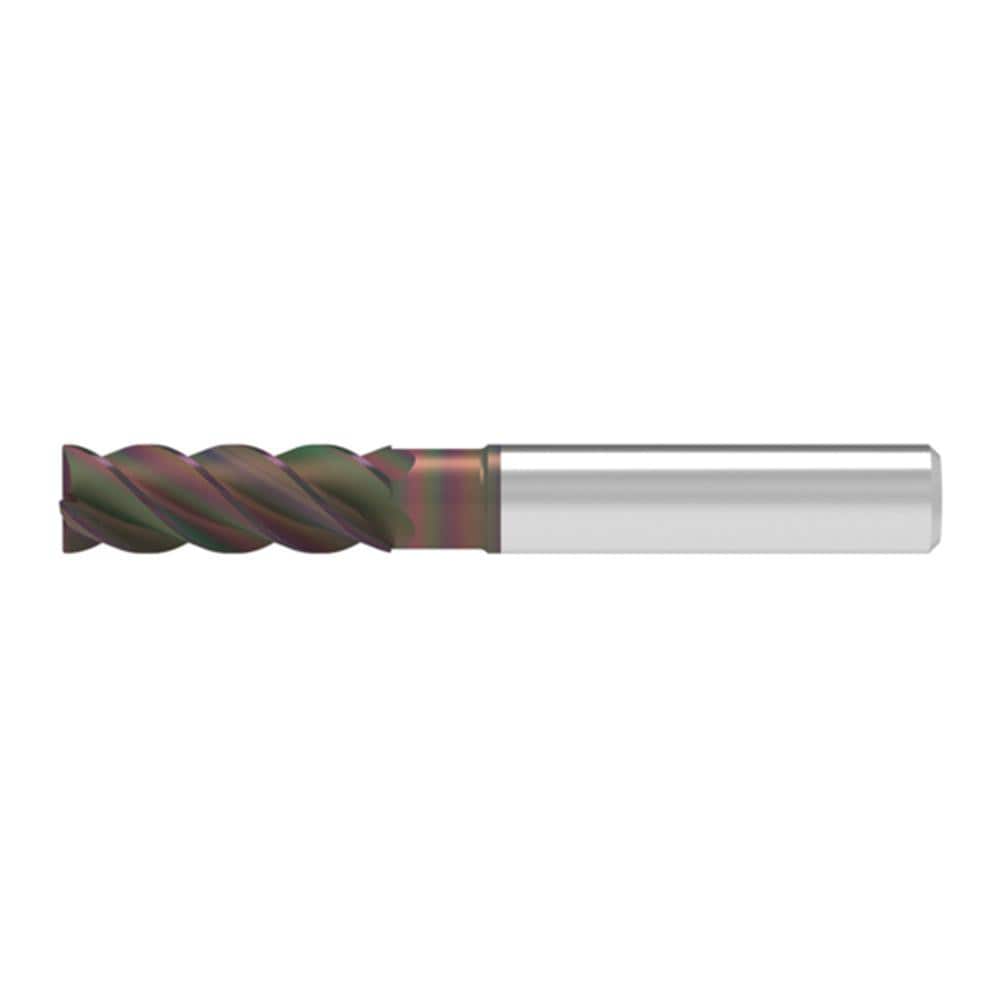 Corner Chamfer End Mill: 8.50 mm Dia, 22.00 mm LOC, 4 Flute, 0.20 mm Chamfer Width, Solid Carbide