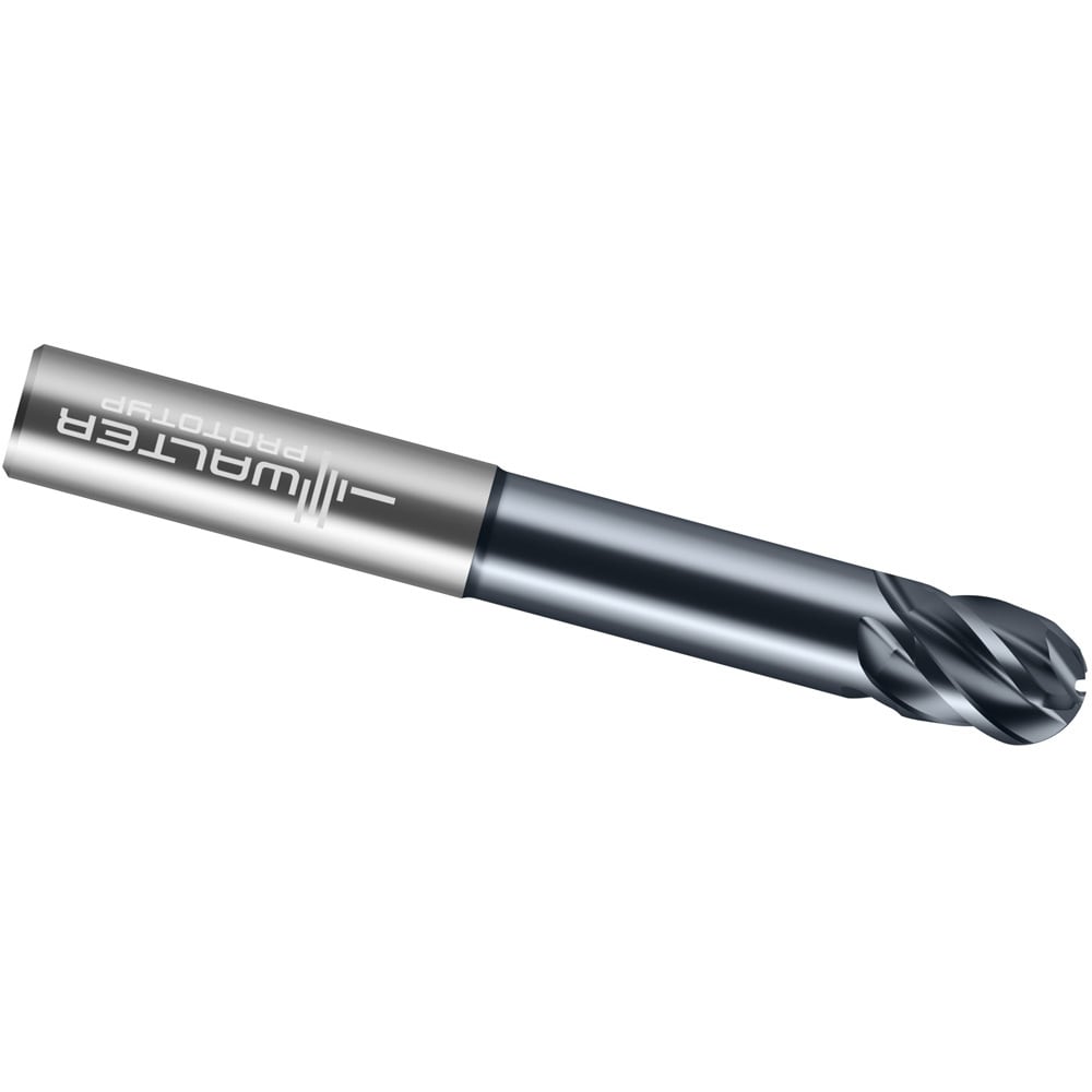 Ball End Mill: 1/2" Dia, 5/8" LOC, 5 Flute, Solid Carbide