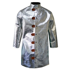 Jacket: Size Large, 44 to 46" Chest, Aluminized Para Aramid, Snaps Closure