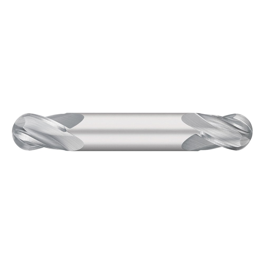 Ball End Mill: 3/16" Dia, 3/8" LOC, 4 Flute, Solid Carbide