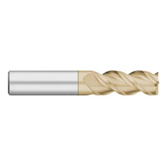 Square End Mill: 1/2" Dia, 1-1/4" LOC, 3 Flute, Solid Carbide