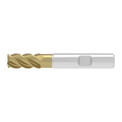 Corner Chamfer End Mill: 16.00 mm Dia, 32.00 mm LOC, 5 Flute, 0.20 mm Chamfer Width, Solid Carbide