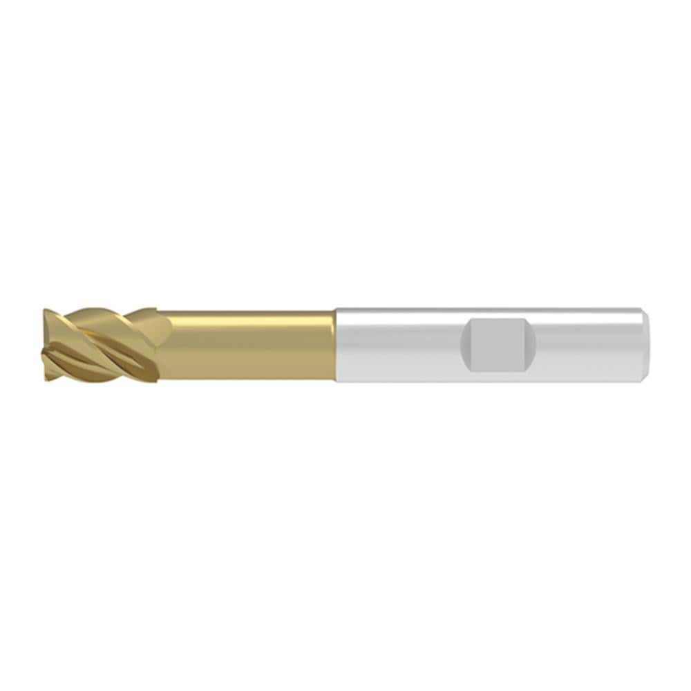 Corner Chamfer End Mill: 6.00 mm Dia, 10.00 mm LOC, 4 Flute, 0.12 mm Chamfer Width, Solid Carbide