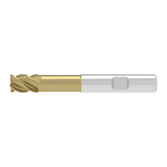 Corner Chamfer End Mill: 6.00 mm Dia, 10.00 mm LOC, 4 Flute, 0.12 mm Chamfer Width, Solid Carbide