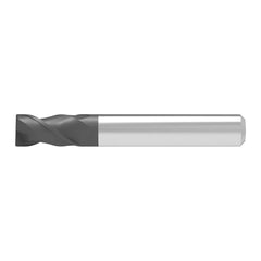 Corner Chamfer End Mill: 10.00 mm Dia, 19.00 mm LOC, 2 Flute, 0.20 mm Chamfer Width, Solid Carbide