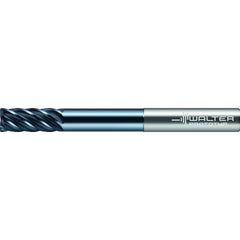 Corner Radius End Mill: 1/2" Dia, 1-1/4" LOC, 0.0300" Radius, 6 Flute, Solid Carbide