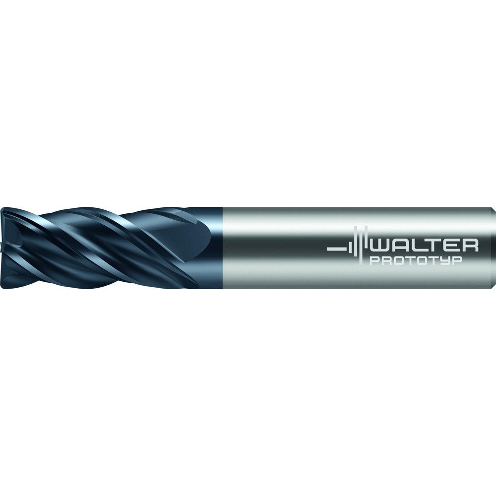 Corner Radius End Mill: 1" Dia, 3-1/4" LOC, 0.1200" Radius, 4 Flute, Solid Carbide