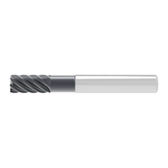 Corner Chamfer End Mill: 20.00 mm Dia, 38.00 mm LOC, 6 Flute, 0.30 mm Chamfer Width, Solid Carbide