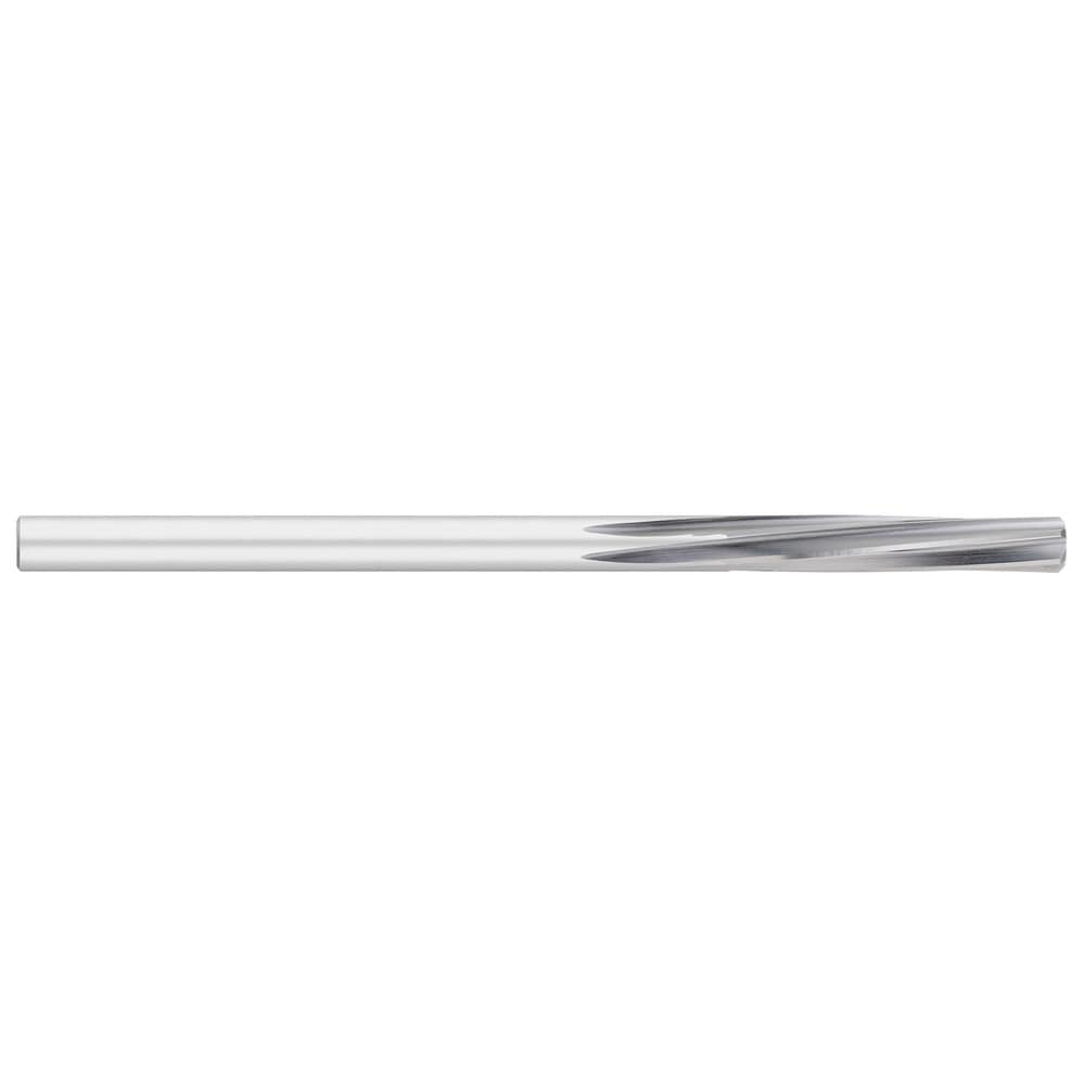 Chucking Reamer: #2, 6" OAL, 1-1/2" Flute Length, Straight-Cylindrical Shank, HSS