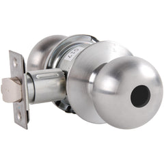 Knob Locksets; Type: Entrance; Key Type: Keyed Different; Material: Metal; Finish/Coating: Satin Chrome; Compatible Door Thickness: 1-3/8" to 1-3/4"; Backset: 2.75; Lockset Grade: Grade 2