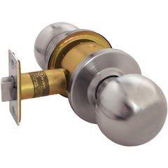 Knob Locksets; Type: Passage; Key Type: Keyed Different; Material: Metal; Finish/Coating: Satin Brass; Compatible Door Thickness: 1-3/8" to 1-3/4"; Backset: 2.375; Lockset Grade: Grade 2