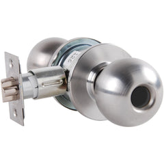 Knob Locksets; Type: Entrance; Key Type: Keyed Different; Material: Metal; Finish/Coating: Satin Chrome; Compatible Door Thickness: 1-3/8" to 1-3/4"; Backset: 2.75; Lockset Grade: Grade 2