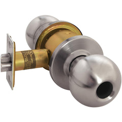 Knob Locksets; Type: Storeroom; Key Type: Keyed Different; Material: Metal; Finish/Coating: Satin Stainless Steel; Compatible Door Thickness: 1-3/8" to 1-3/4"; Backset: 2.375; Lockset Grade: Grade 2