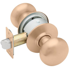 Knob Locksets; Type: Passage; Key Type: Keyed Different; Material: Metal; Finish/Coating: Satin Bronze; Compatible Door Thickness: 1-3/8" to 1-7/8"; Backset: 2.375; Lockset Grade: Grade 2