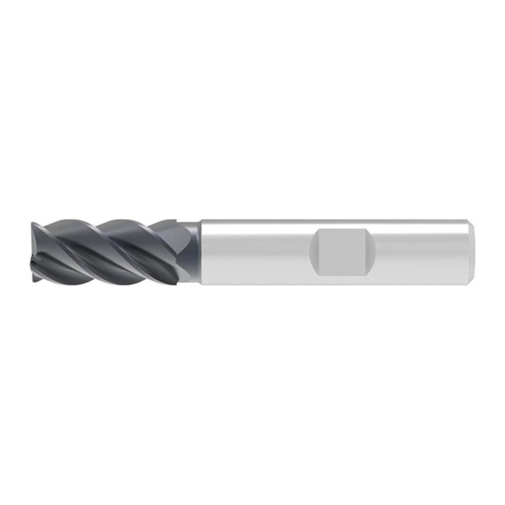 Corner Chamfer End Mill: 14.00 mm Dia, 21.00 mm LOC, 4 Flute, 0.20 mm Chamfer Width, Solid Carbide