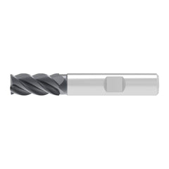 Corner Chamfer End Mill: 10.00 mm Dia, 15.00 mm LOC, 4 Flute, 0.20 mm Chamfer Width, Solid Carbide