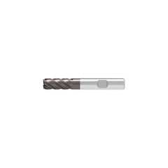 Corner Chamfer End Mill: 16.00 mm Dia, 35.00 mm LOC, 5 Flute, 0.35 mm Chamfer Width, Solid Carbide