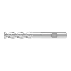 Corner Chamfer End Mill: 8.00 mm Dia, 32.00 mm LOC, 4 Flute, 0.08 mm Chamfer Width, Solid Carbide