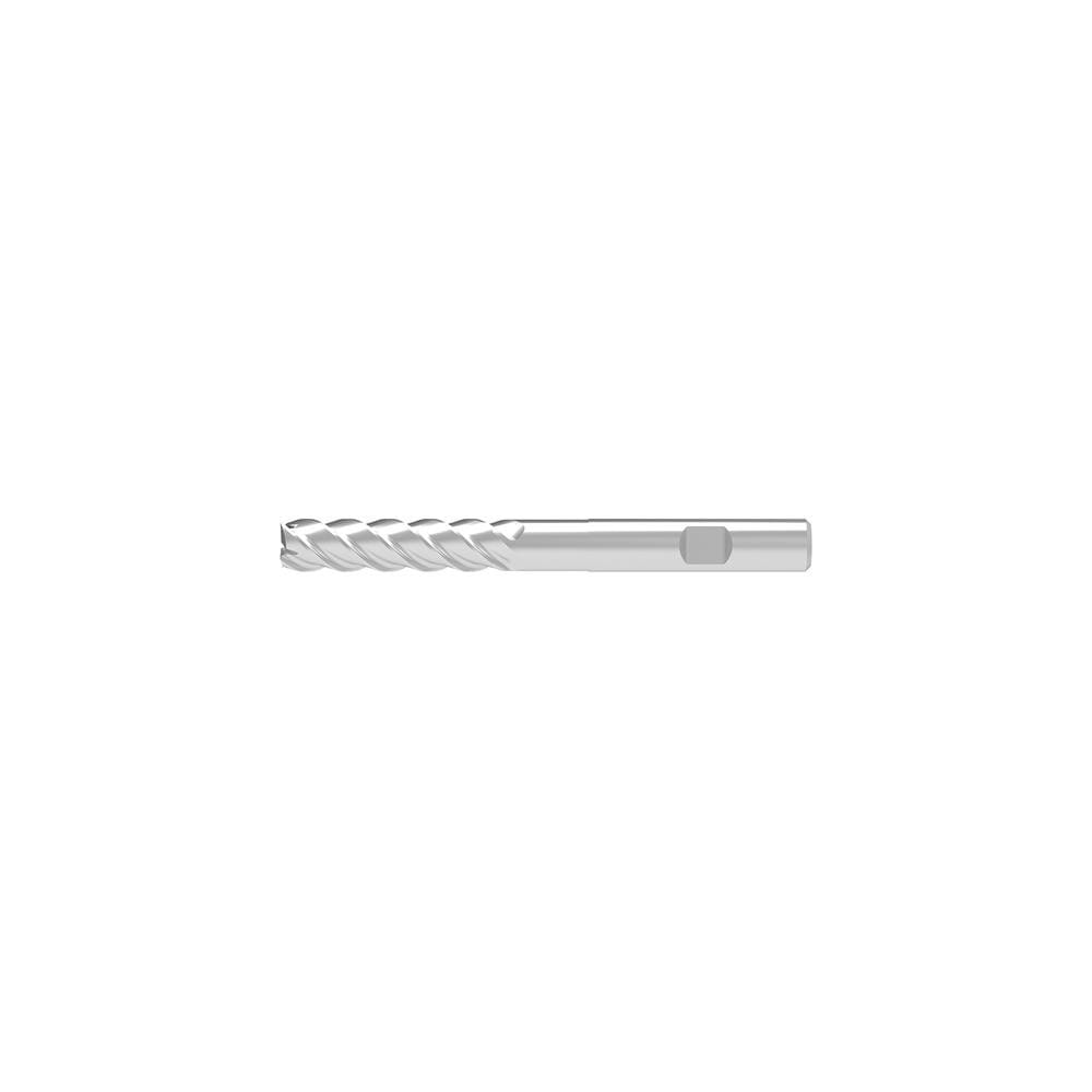 Corner Chamfer End Mill: 12.00 mm Dia, 60.00 mm LOC, 4 Flute, 0.13 mm Chamfer Width, Solid Carbide