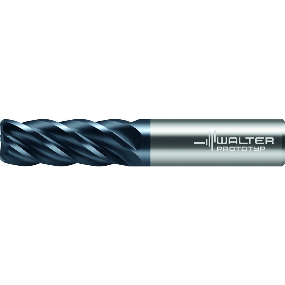 Corner Radius End Mill: 1/4" Dia, 1" LOC, 0.0600" Radius, 5 Flute, Solid Carbide