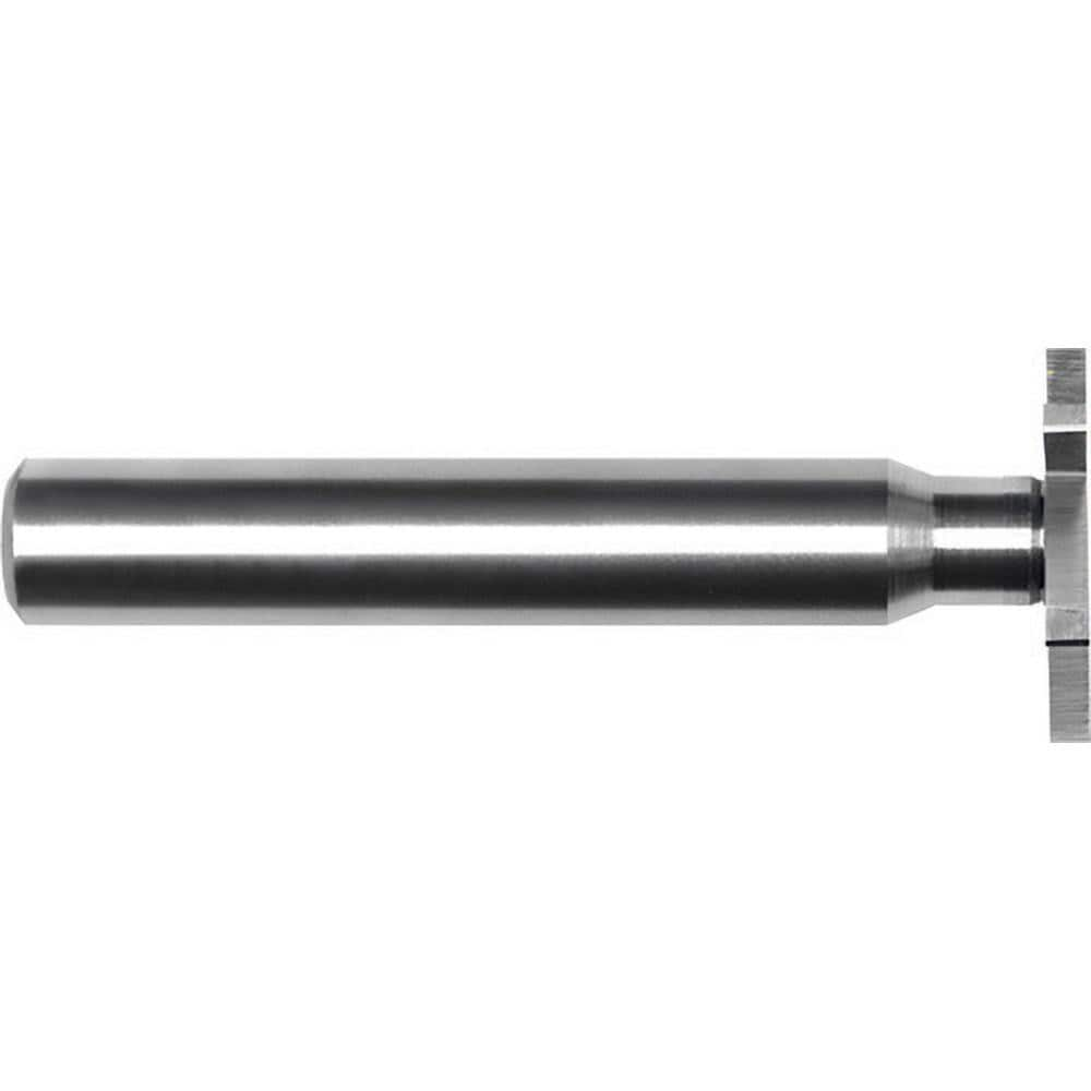 Woodruff Keyseat Cutter: 1-1/4" Cut Dia, 1/32" Cut Width, 1/2" Shank Dia, Straight Tooth