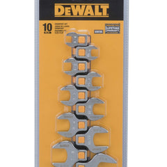 Crowfoot Wrench Sets; Set Type: Open End Crowfoot Wrench Set; Container Type: None; Drive Size: 3/8; Opening Shape: Hex; Wrench Size: 3/8" to 7/8"