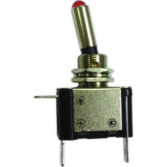 Automotive Switches; Switch Type: Starter; Number Of Connections: 2; Sequence: On-Off; Amperage: 25; Voltage: 12; Color: Silver; Actuator Type: Toggle