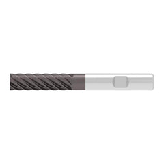 Corner Chamfer End Mill: 10.00 mm Dia, 35.00 mm LOC, 6 Flute, 0.05 mm Chamfer Width, Solid Carbide