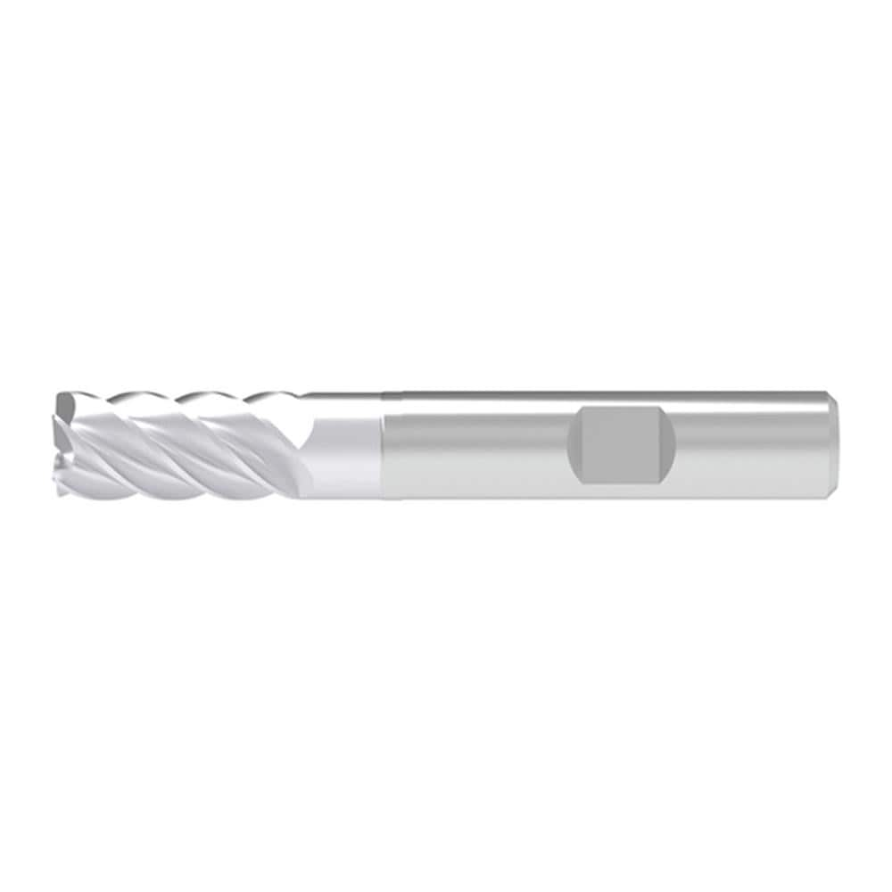 Corner Chamfer End Mill: 12.00 mm Dia, 26.00 mm LOC, 5 Flute, 0.30 mm Chamfer Width, Solid Carbide