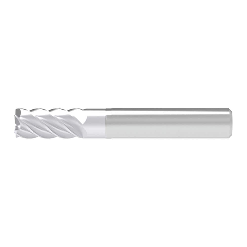 Corner Chamfer End Mill: 6.00 mm Dia, 13.00 mm LOC, 5 Flute, 0.10 mm Chamfer Width, Solid Carbide