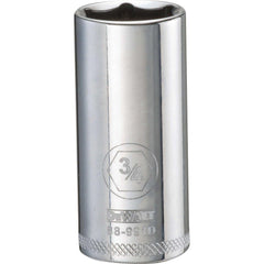 Deep  Hand Socket: 3/8" Drive, 3/4" Socket, 6-Point