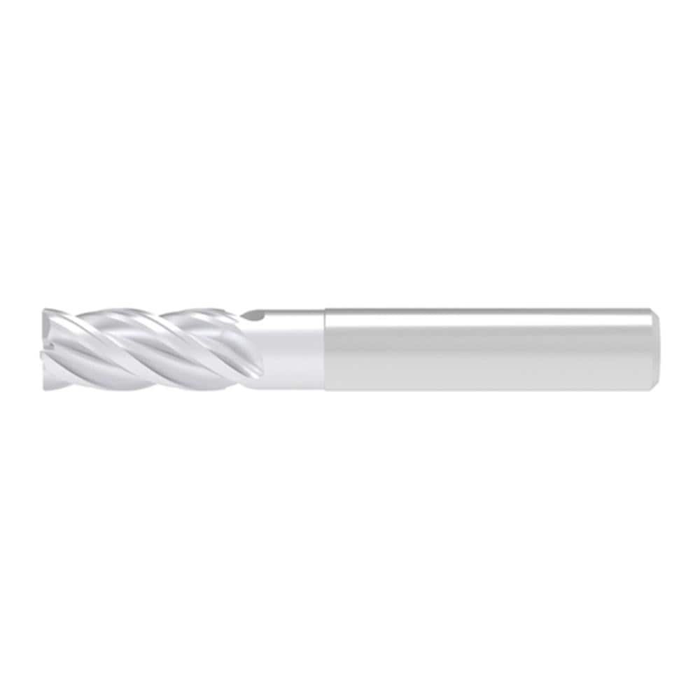 Corner Chamfer End Mill: 8.00 mm Dia, 21.00 mm LOC, 4 Flute, 0.20 mm Chamfer Width, Solid Carbide