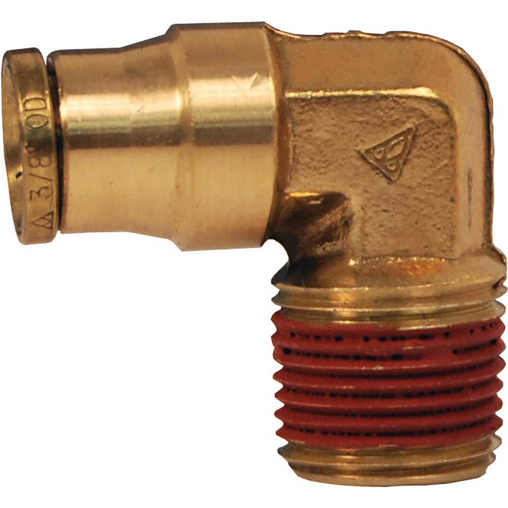 Pneumatic Hose Fittings & Couplings; Fitting Type: Elbow; Type: Elbow; Interchange Type: Universal; Thread Type: NPTF; Material: Brass; Thread Standard: Male NPT