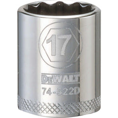 Standard  Hand Socket: 3/8" Drive, 17.00 mm Socket, 12-Point