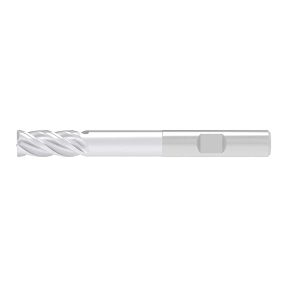 Corner Chamfer End Mill: 4.00 mm Dia, 8.50 mm LOC, 4 Flute, 0.10 mm Chamfer Width, Solid Carbide