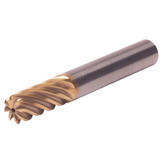 Corner Radius End Mill: 1" Dia, 1-1/4" LOC, 3.05 mm Radius, 8 Flute, Solid Carbide