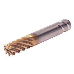 Corner Radius End Mill: 1" Dia, 2" LOC, 0.77 mm Radius, 8 Flute, Solid Carbide