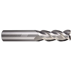 Corner Radius End Mill: 3/8" Dia, 3/4" LOC, 0.0600" Radius, 3 Flute, Solid Carbide