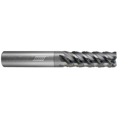 Corner Radius End Mill: 3/16" Dia, 1/4" LOC, 0.0100" Radius, 5 Flute, Solid Carbide