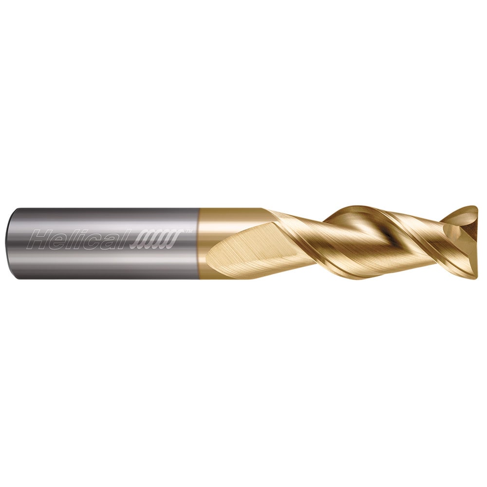 Corner Radius End Mill: 1/8" Dia, 3/8" LOC, 0.0300" Radius, 2 Flute, Solid Carbide