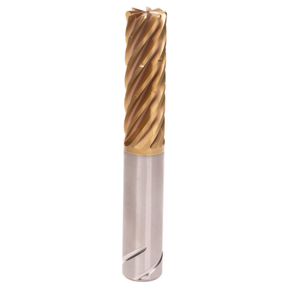 Corner Radius End Mill: 1" Dia, 2-1/2" LOC, 4.82 mm Radius, 8 Flute, Solid Carbide