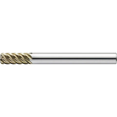 Corner Radius End Mill: 8.00 mm Dia, 19.00 mm LOC, 45 deg Helix, Hardmax Coated, Corner Radius End, Centercutting Series HMERS