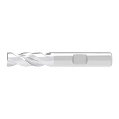 Corner Chamfer End Mill: 3.50 mm Dia, 11.00 mm LOC, 2 Flute, 0.10 mm Chamfer Width, Solid Carbide