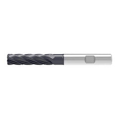 Corner Radius End Mill: 14.00 mm Dia, 71.00 mm LOC, 2.00 mm Radius, 5 Flute, Solid Carbide