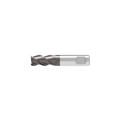 Corner Chamfer End Mill: 3.80 mm Dia, 7.00 mm LOC, 3 Flute, 0.10 mm Chamfer Width, Solid Carbide