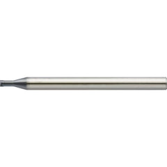 Corner Radius End Mill: 0.50 mm Dia, 0.25 mm LOC, 0 deg Helix, UDC Coated, Corner Radius End, Centercutting Series UDCLRSF