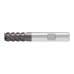 Corner Chamfer End Mill: 12.00 mm Dia, 26.00 mm LOC, 4 Flute, 0.15 mm Chamfer Width, Solid Carbide