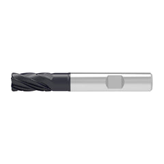 Corner Radius End Mill: 18.00 mm Dia, 38.00 mm LOC, 3.00 mm Radius, 6 Flute, Solid Carbide