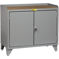 Mobile Work Centers; Center Type: Center Shelf; Load Capacity: 2000; Height (Inch): 43; Number Of Bins: 0; Color: Gray; Overall Depth: 24 in; Overall Height: 43 in